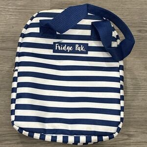 Fridge Pak Blue & White Striped Small Insulated Lunchbox